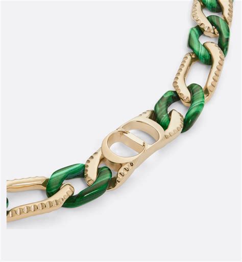 DIOR TEARS Chain Link Bracelet Gold